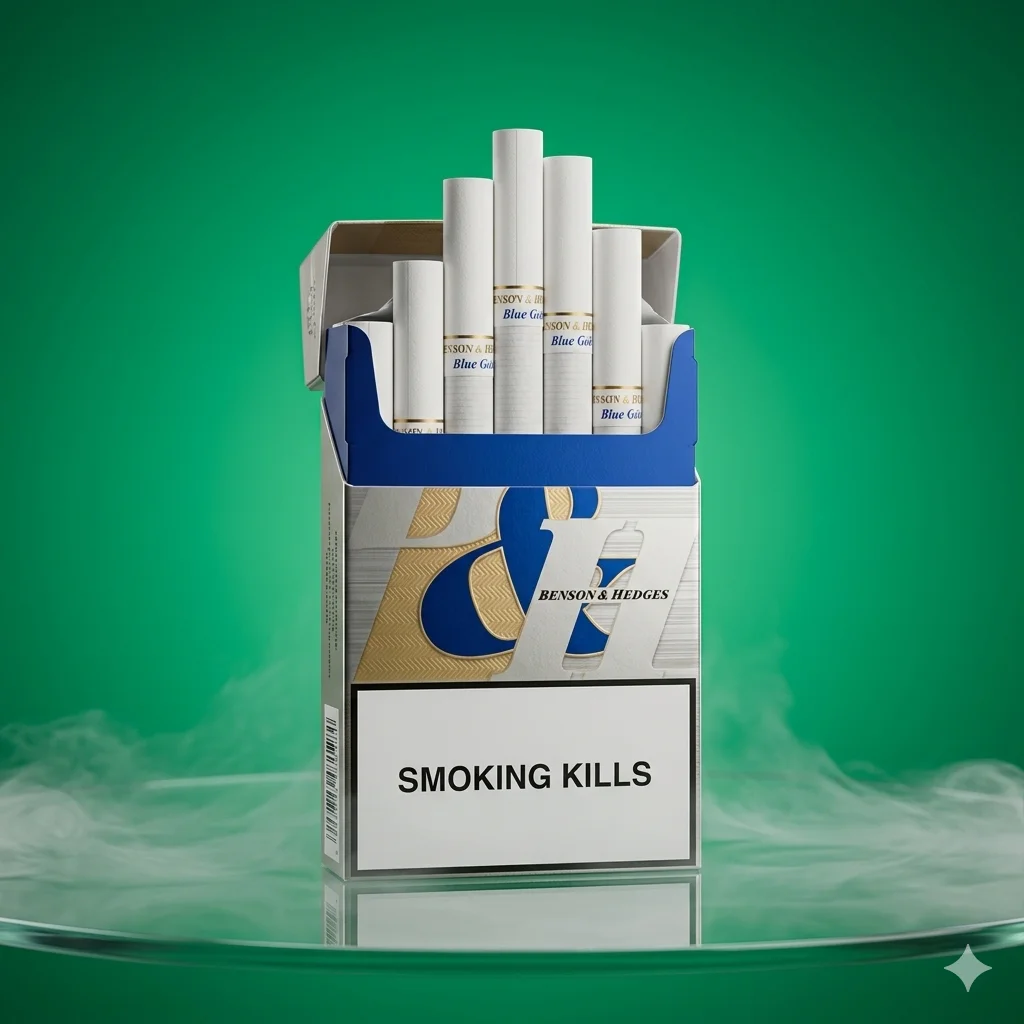 Benson and Hedges blue gold (London)